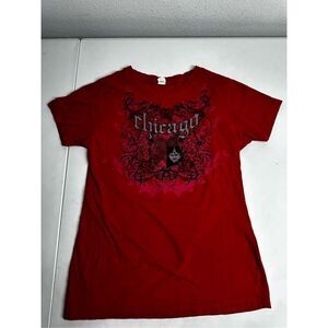 Chicago Red Graphic Black T-Shirt Women’s Size M